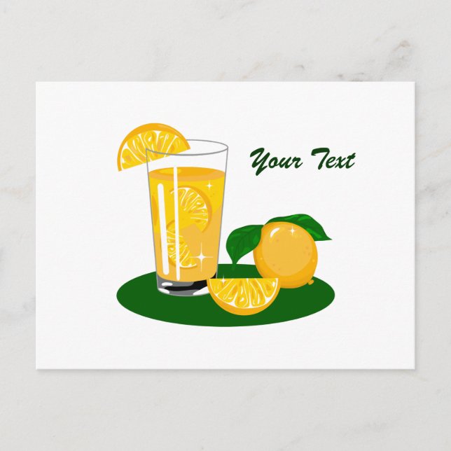 Postales de jugo Naranja y naranjas (Anverso)