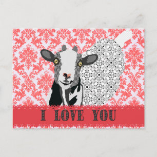 Postales de Junebug Love Damask