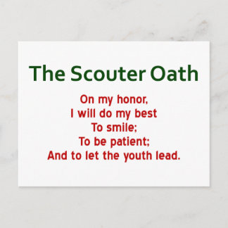 Postales de juramento de Scouter (Scout Oath Spoof