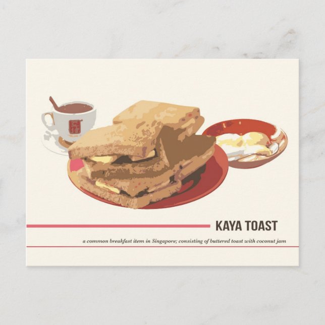 Postales de Kaya Toast (Anverso)
