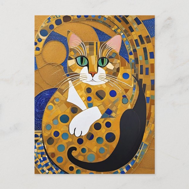 Postales de Klimt Cat (Anverso)