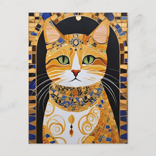 Postales de Klimt Cat (Anverso)