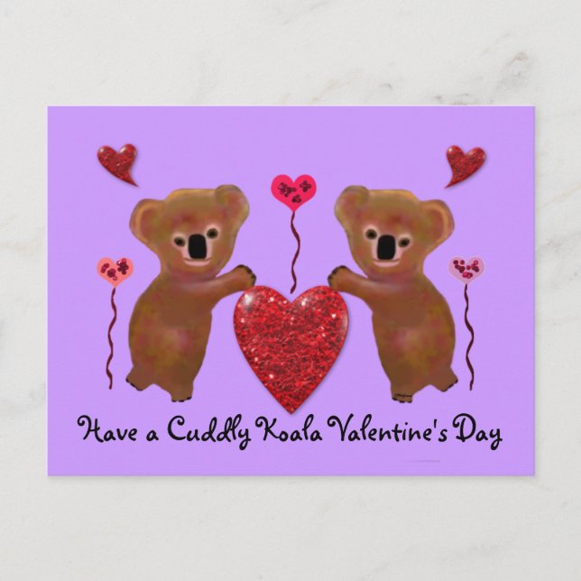 Postales de Koala Valentine (Anverso)