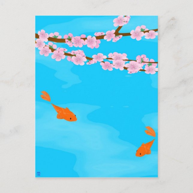 Postales de Koi y Sakura (Anverso)