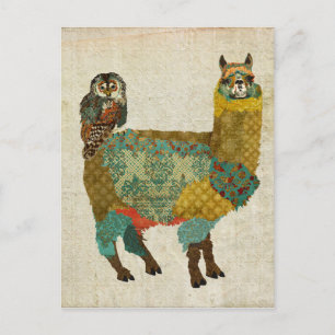 Postales de la Alpaca y la Lechuza Verde azulada