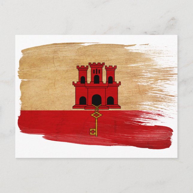 Postales de la bandera de Gibraltar (Anverso)