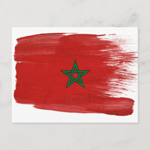 Postales de la bandera de Marruecos
