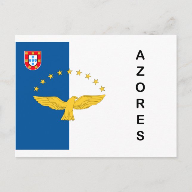 Postales de la bandera de Portugal de las islas de (Anverso)
