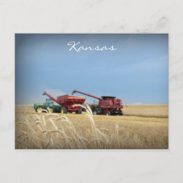 Postales de la cosecha de trigo de Kansas