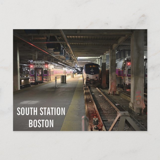 Postales de la estación de tren de Boston South St (Anverso)