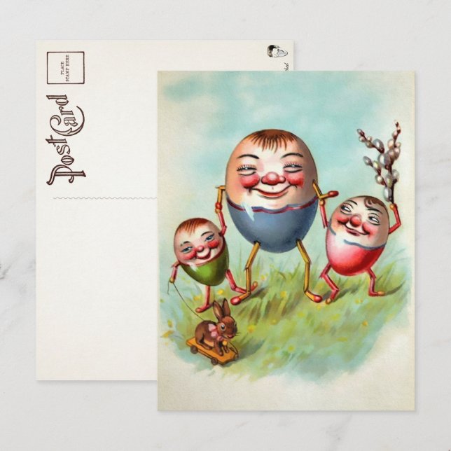 Postales de la Familia de Huevos de Pascua de Vict (Anverso / Reverso)