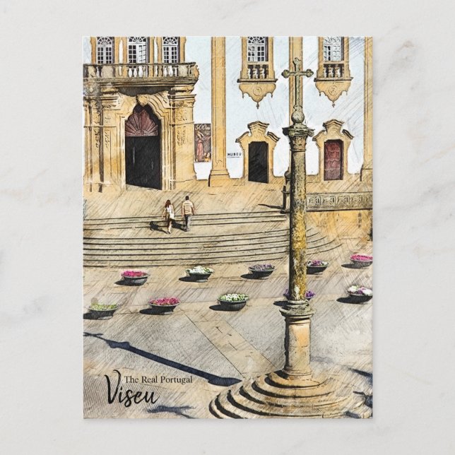 Postales de la Iglesia Viseu Portugal (Anverso)