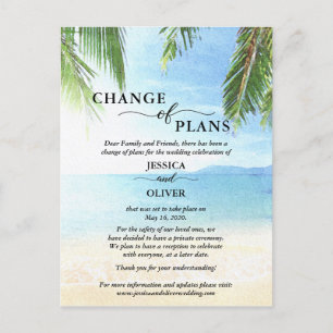 Postales de la Invitación de cancelación de bodas 