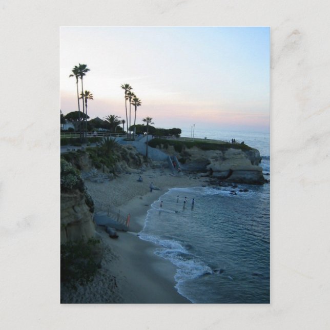 Postales de La Jolla Beach Sunset Personalizado Ca (Anverso)