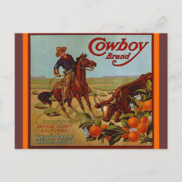 Postales de la marca Vintage Cowboy Fruit Steit Ca