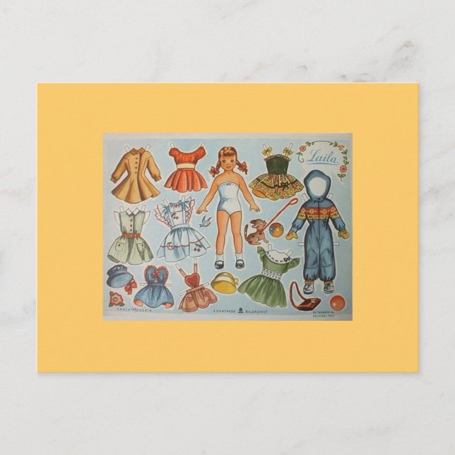 Postales de la muñeca de papel (Anverso)