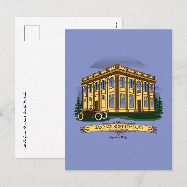 Postales de la Plaza de la Ciudad Histórica de Max (Anverso / Reverso)