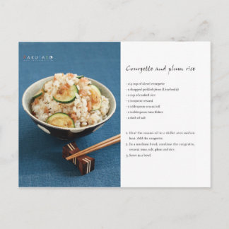 Postales de la receta de arroz de calabacín