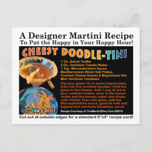 Postales de la receta de Martini Cheesy Doodle-Tin