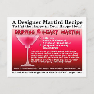 Postales de la receta de Martini de Halloween con