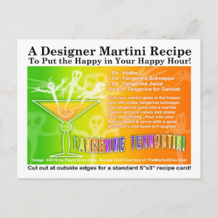 Postales de la receta de Martini de Halloween Terr