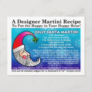 Postales de la receta de Martini de Jolly Santa Na