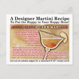 Postales de la receta de Martini para pastel de sa
