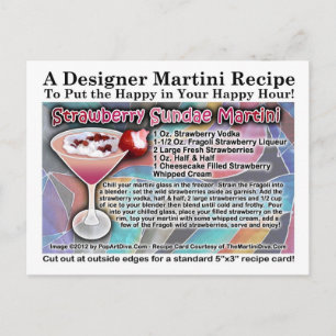 Postales de la receta de Strawberry Sundae Martini