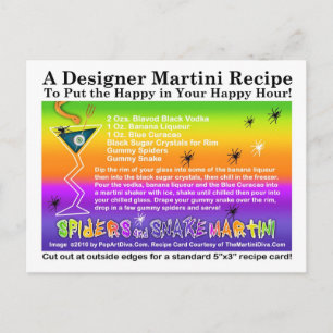 Postales de la receta martini de Halloween para ar