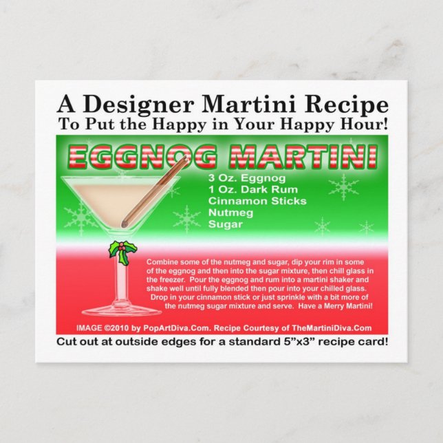 Postales de la receta Martini para Navidades de hu (Anverso)
