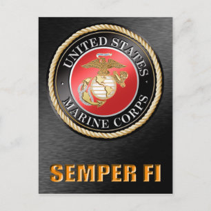 Postales de la Semper Fi del Cuerpo de Marines de 