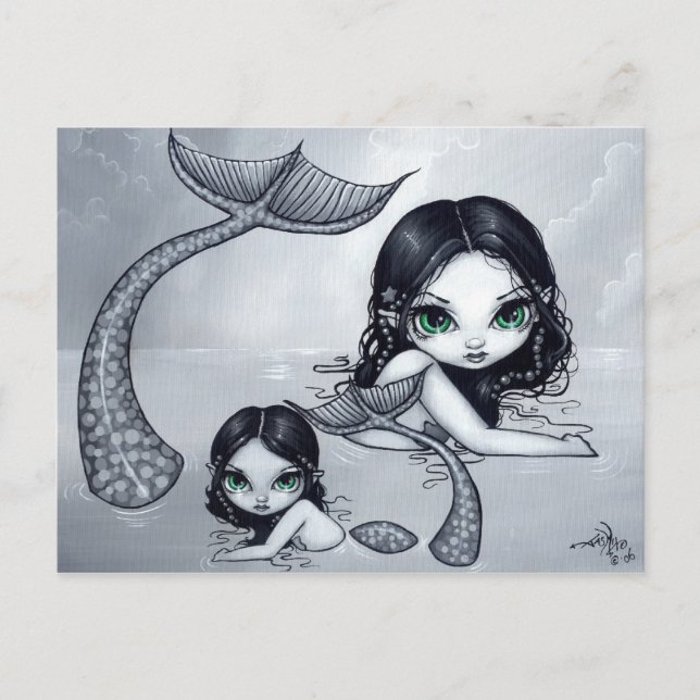 Postales de la "Sirena Madre e Hijo" (Anverso)