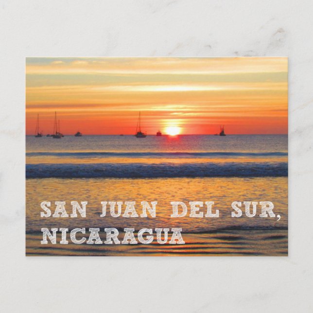 Postales de la Sunset de San Juan del Sur, Nicarag (Anverso)