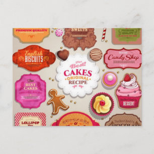 Postales de la tienda de dulces