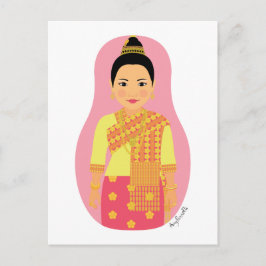 Postales de Laotian (Rosa) Matryoshka