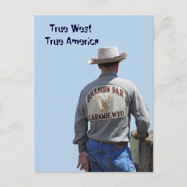 Postales de Laramie Wyoming Cowboy (Anverso)
