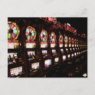 Postales de las máquinas tragaperras de Las Vegas