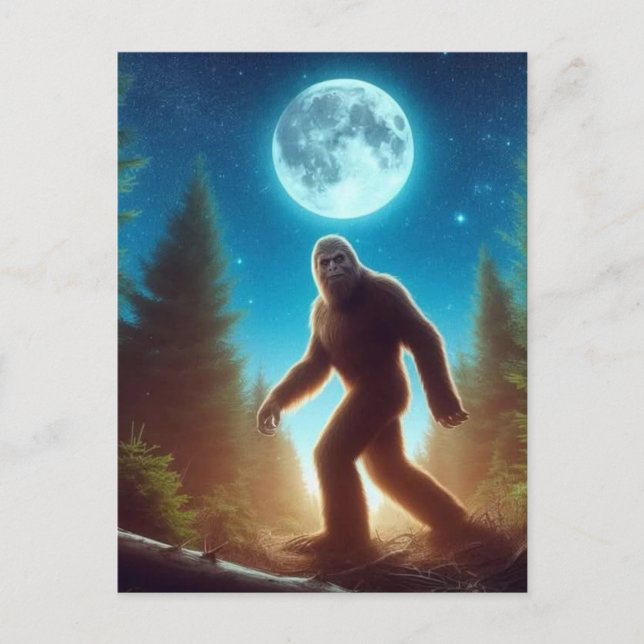 Postales de las montañas Retro Bigfoot Vintage Sas (Anverso)