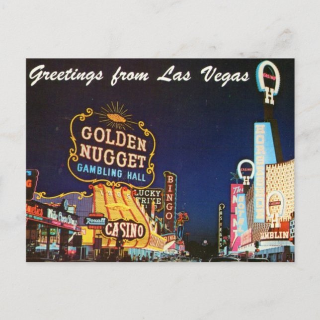 Postales de Las Vegas a finales de los años 50 (Anverso)