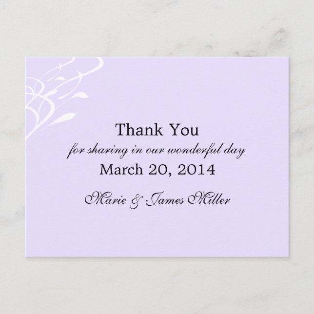 Postales de Lavendar Ligero e Inalámbrico (Anverso)