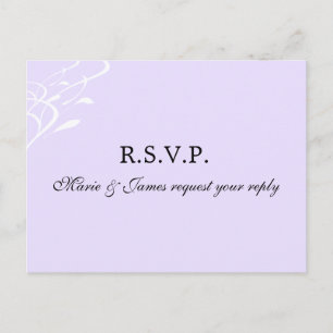 Postales de Lavendar Lightly RSVP sin aliento