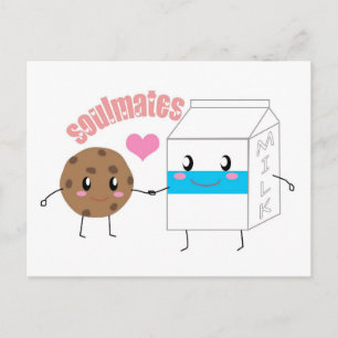 Postales de leche y galletas