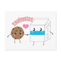 Postales de leche y galletas