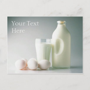 Postales de leche y huevos