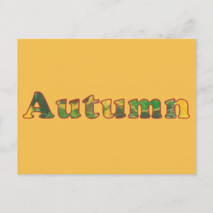 Postales de letras abstractas de Word Art Otumn