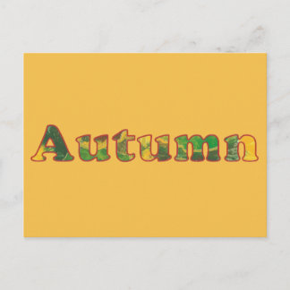 Postales de letras abstractas de Word Art Otumn