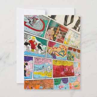 Postales de Lisboa, postal divertida, graffiti col