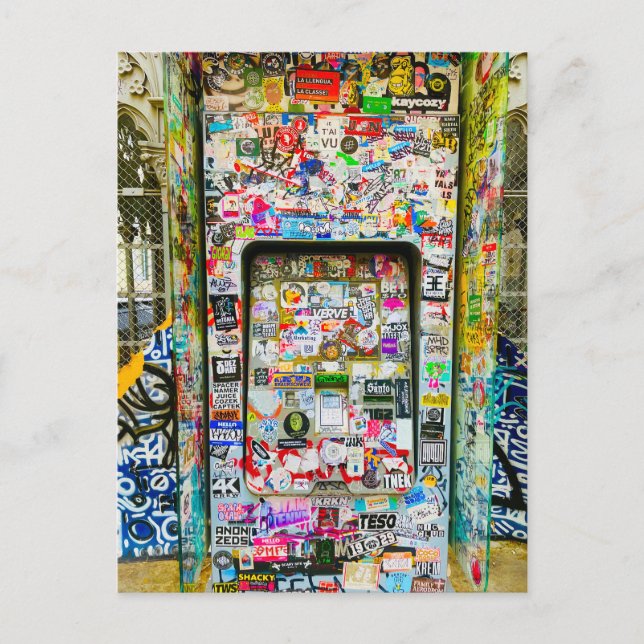 Postales de Lisboa, postal divertida, graffiti col (Anverso)