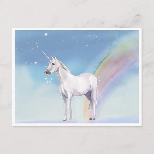 Postales de los famosos de Unicornio y Rainbow Sta (Anverso)