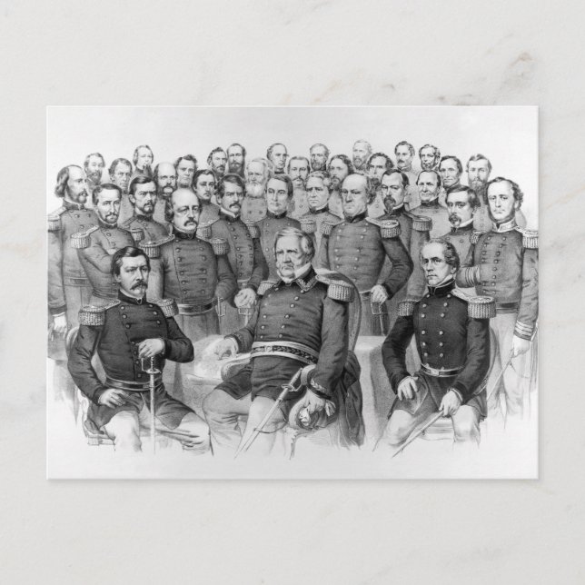 Postales de los generales de la guerra civil de la (Anverso)